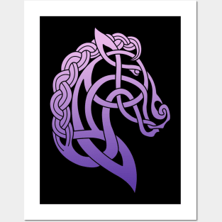 Celtic Horse Pink & Purple Blend Posters and Art
